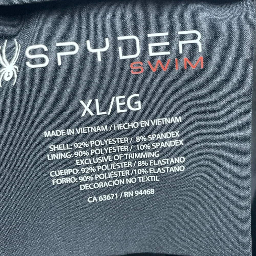 Spyder Mens Swim Shorts XL Black Drawstring Waist Mesh Lined a1617